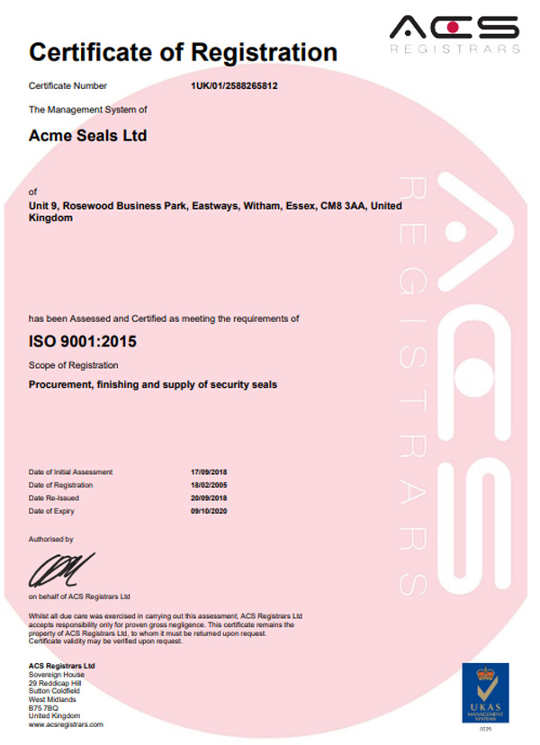 ISO 9001:2015 UK