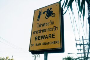 theft sign board 
